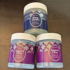 Sugared Citrus & Warm Vanilla Body Scrub Trio